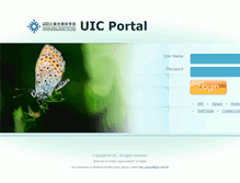 Tablet Screenshot of portal.uic.edu.hk